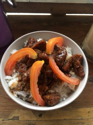 ‘Chicken’ adobo at Cafe Honest in Siargao