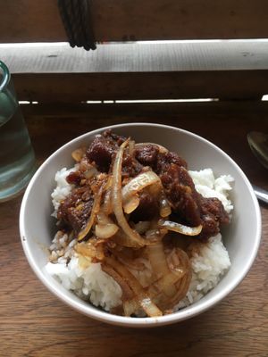 Pork shogayaki  at Cafe Honest in Siargao