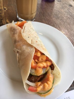 Shawarma wrap  at Cafe Honest in Siargao