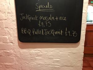 Jackfruit specials Oct/Nov 2018 at The Chambers in Folkestone