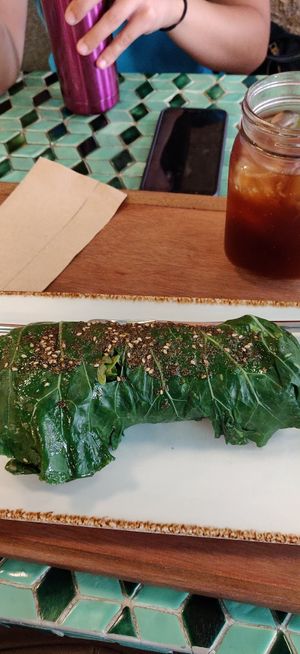 Soulful tofu leafy Green warp at Juicy in Lisbon