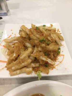 Fried "squid" at Three Virtues 三德食品 - North Point in Hong Kong Island