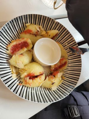 Kluski z truskawka at Jarmuzno in Bielsko-biala