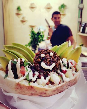 Avocado falafel at Chickpeas Creations in Hollywood