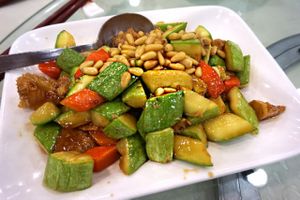 Monkey head mushrooms and pine nuts at Three Virtues 三德食品 - Jordan in Kowloon
