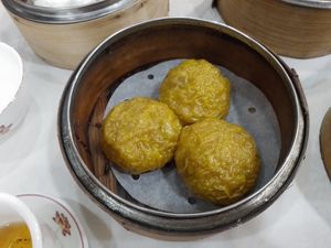 Pine Nuts Vegetarian Meat Floss Sticky Rice Bun. at Three Virtues 三德食品 - Jordan in Kowloon