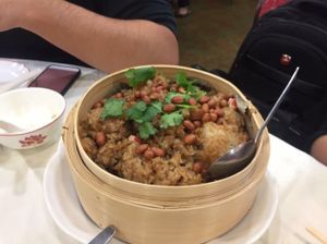 Sticky rice in lotus leaf at Three Virtues 三德食品 - Jordan in Kowloon