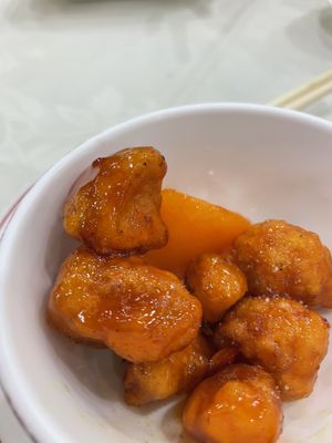 8313) peach mushrooms sweet and sourr  at Three Virtues 三德食品 - Jordan in Kowloon