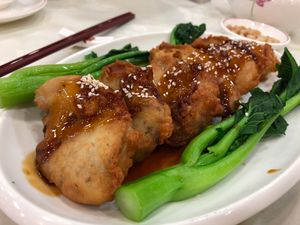 Lotus root cakes at Three Virtues 三德食品 - Jordan in Kowloon