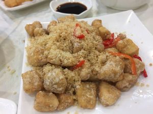 Deep fried veg pork bites at Three Virtues 三德食品 - Jordan in Kowloon