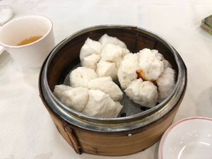 BBQ veggie meat steamed buns at Three Virtues 三德食品 - Jordan in Kowloon