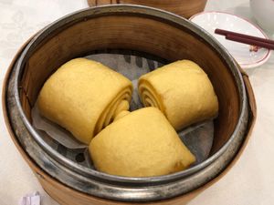 Mung bean/carrot buns (we suspect the had egg) at Three Virtues 三德食品 - Jordan in Kowloon