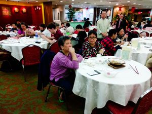 Inside Three Virtues Vegetarian Restaurant at Three Virtues 三德食品 - Jordan in Kowloon