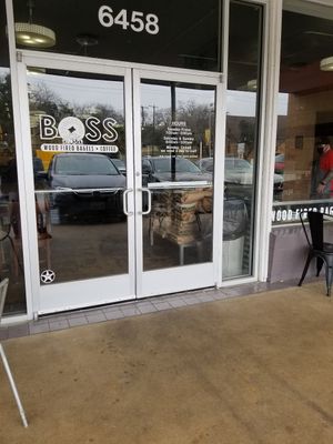 Boss Bagel entrance and hours at Boss Bagel in San Antonio