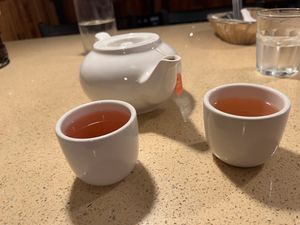 orange spice tea   at The Sun Vegan in Fountain Valley