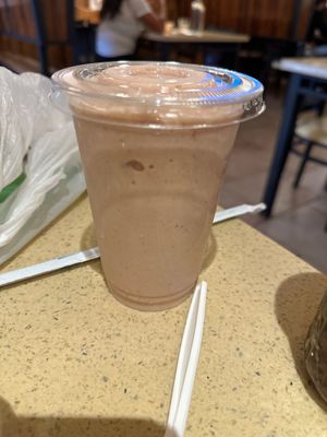 Peanut butter and jelly smoothie  at The Sun Vegan in Fountain Valley