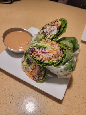 Spring Rolls at The Sun Vegan in Fountain Valley