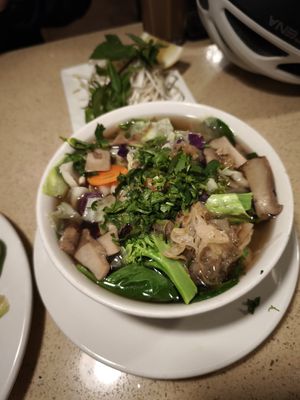 Vegetable Pho soup at The Sun Vegan in Fountain Valley
