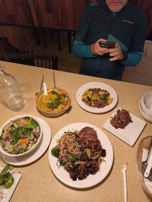 Everything together at The Sun Vegan in Fountain Valley