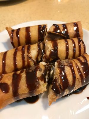Thai Banana Rolls at The Sun Vegan in Fountain Valley