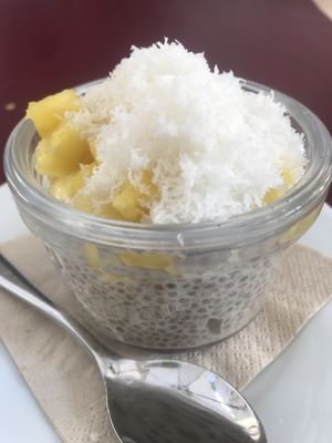 Chia pineapple pudding at Biocenter - Pintor Fortuny in Barcelona