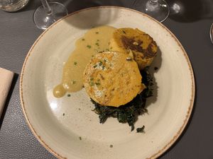 Polenta main dish   at Biocenter - Pintor Fortuny in Barcelona