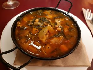 Menu of the day / Main course / Chickpea stew at Biocenter - Pintor Fortuny in Barcelona