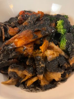 Close-up of heura bowl. Tasty, with a great dressing. at Biocenter - Pintor Fortuny in Barcelona