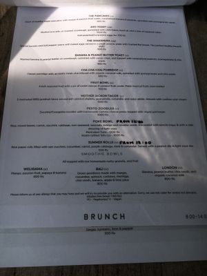 Menu at Nomad Café | Boutique in Weligama