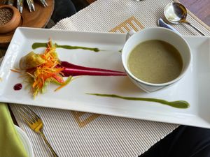 Soup and spring role   at Koththamalli by Rohan in Negombo