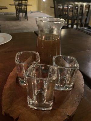 Complimentary rassam. A healthy drink  at Koththamalli by Rohan in Negombo