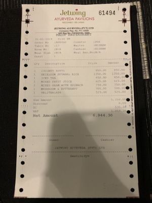 Bill  at Koththamalli by Rohan in Negombo