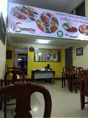 inside at Sumatra Restaurant in Phnom Penh