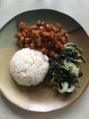 Tempeh soya chili at Sumatra Restaurant in Phnom Penh