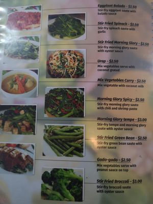 Veggie menu 1 at Sumatra Restaurant in Phnom Penh