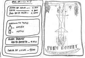 Drink menu, pg 1  at Donnet in Buenos Aires