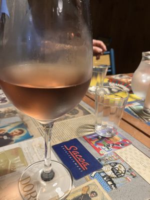 Rosé by the glasss  at Donnet in Buenos Aires