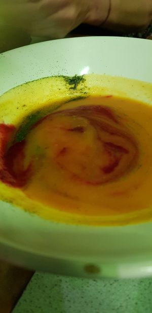 Sopa de zanahoria y remolacha at Donnet in Buenos Aires