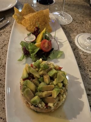 Chickpea tartare & avocado  at Ike's Bistro in Oranjestad