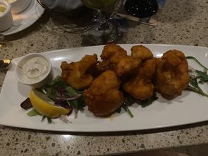 Buffalo cauliflower wings   at Ike's Bistro in Oranjestad