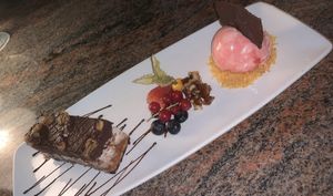 Caribbean Snickers, by far my favorite. at Ike's Bistro in Oranjestad