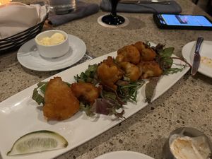Buffalo cauliflower wings   at Ike's Bistro in Oranjestad