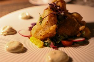 "shrimp" tempura at Ike's Bistro in Oranjestad