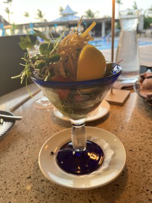 Lychee Ceviche   at Ike's Bistro in Oranjestad