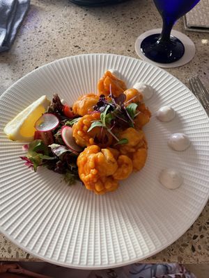 Buffalo  cauliflower wings with ranch   at Ike's Bistro in Oranjestad