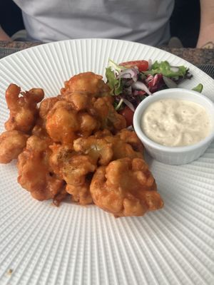 Spicy buffalo cauliflower wings   at Ike's Bistro in Oranjestad
