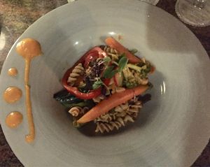 Chef Tasting Menu - Vegan - Buckwheat Vegetable Pasta at Ike's Bistro in Oranjestad