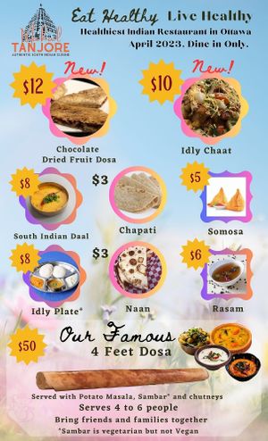 April special at Mahal Tanjore in Ottawa