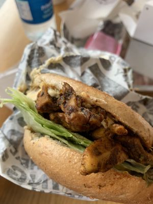 Shawarma vegan bagel  at B Bagel Bakery Bar in South West London