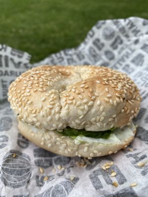 Vegan Cream Cheese and Avocado bagel  at B Bagel Bakery Bar in South West London